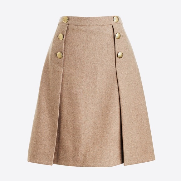J. Crew Factory Dresses & Skirts - J.Crew Sailor Double Serge Wool Pencil Skirt with Gold Buttons. Size 4